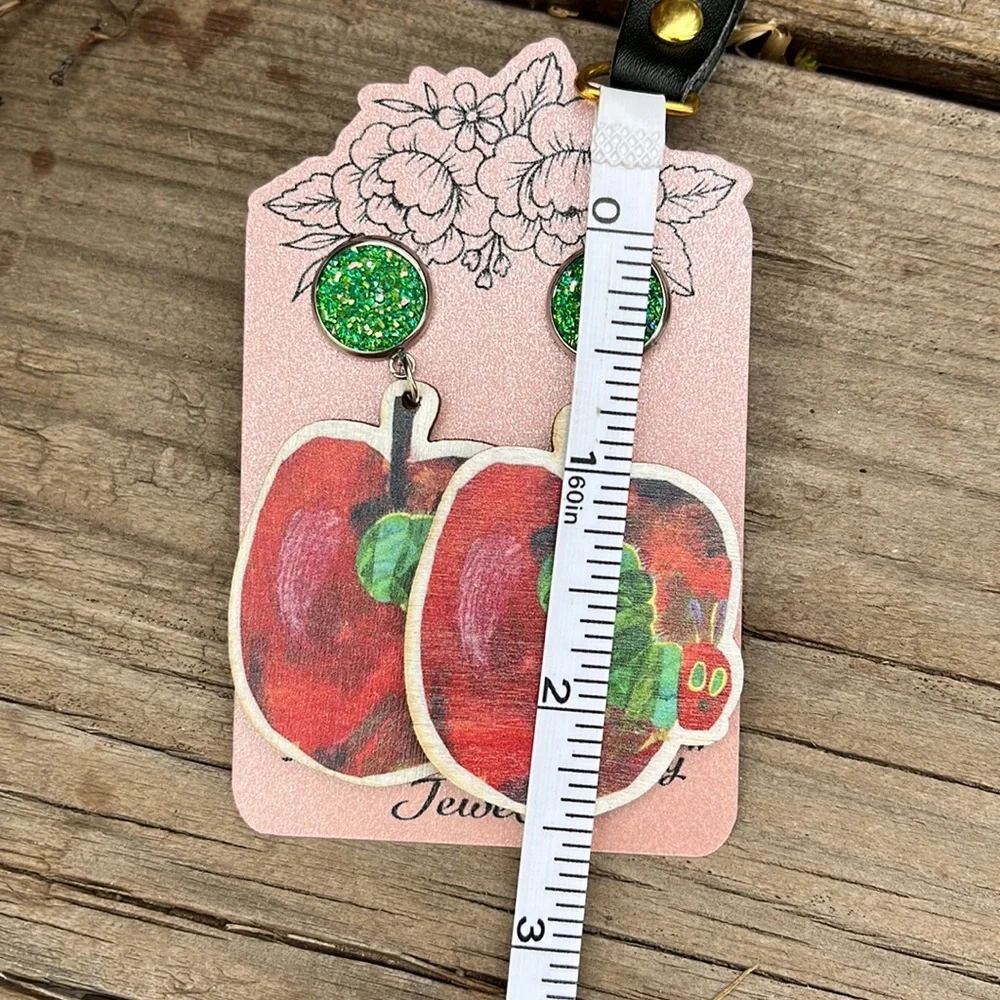 Eric Carle Book Character Earrings/ Teacher Earrings - Picture 8 of 12